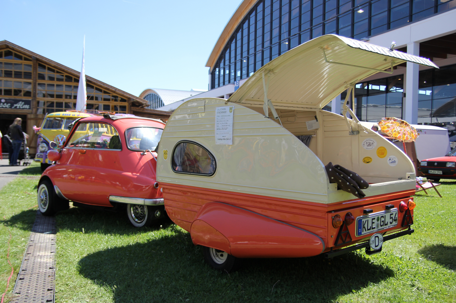 BMW Isetta mit Wohnwagen Elektro-Stahlbau E/S Piccolo